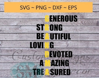 ABUELA - Día de la Madre - Cita de archivo SVG acróstico