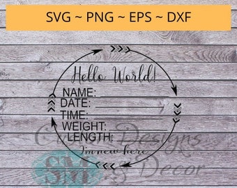 Download Birth Announcement Svg Etsy