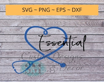 Krankenschwester Medizinisches Stethoskop Essential Worker - svg Datei Zitat