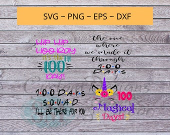 Días escolares - Celebración del Día 100 (presupuestos de archivos svg, paquetes de archivos svg)