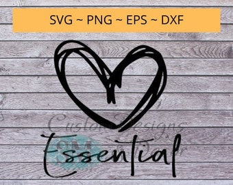 Essential - Heart Essential Worker SVG Datei Zitat
