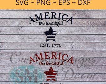 Amerika the Beautiful svg Dateipaket, svg Datei Zitat