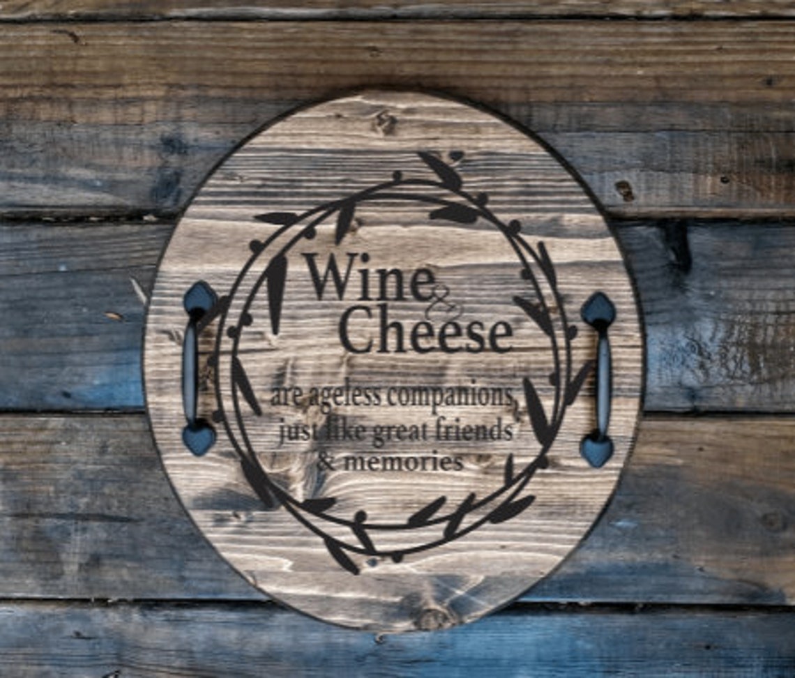 Wine & Cheese charcuterie board cheese board grazing board Etsy