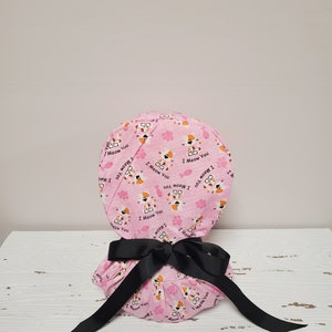 I Meow You, Cat Ponytail Surgical Scrub Cap Hat