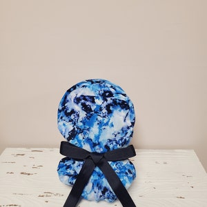 Blue, Purple Sky, Ponytail, Surgical Scrub Cap Hat