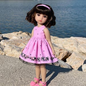 Dress for Ruby red fashion friends doll in pink,Clothes for Ruby red doll 14 inch,RRFF doll dress,Dress for Ruby red fashion friends 36 cm .