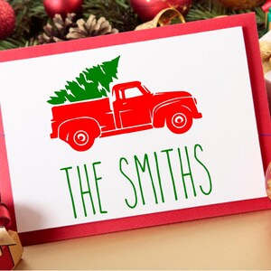 Christmas Trucks W/ Name- Decals/Vinyl Decal/Kids room/ Yeti Decal/ glass Block Decal/ Car Decal/ Christmas Decal