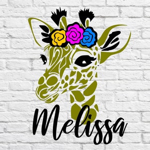 Giraffe Vinyl Decal/Kids room/ Yeti Decal/ glass Block Decal/ Car Decal