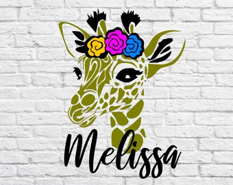 Giraffe Vinyl Decal/Kids room/ Yeti Decal/ glass Block Decal/ Car Decal