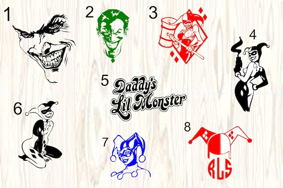 Joker and harley quinn car decals discount