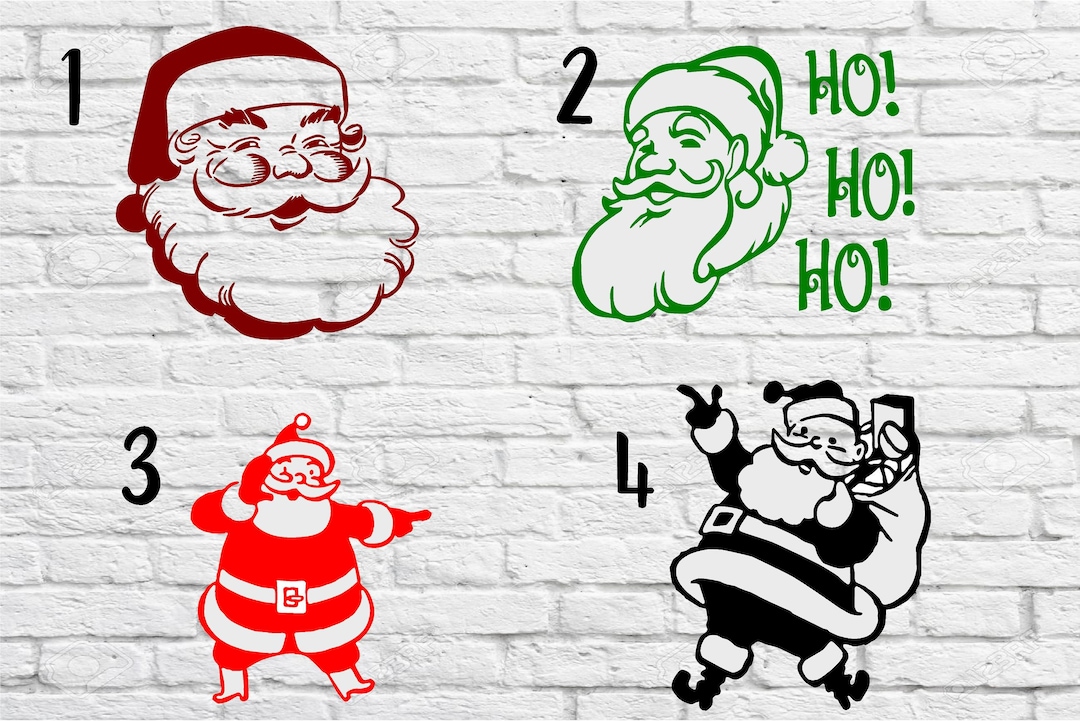 Vintage Santa Decals-vinyl Indoor-outdoor - Etsy