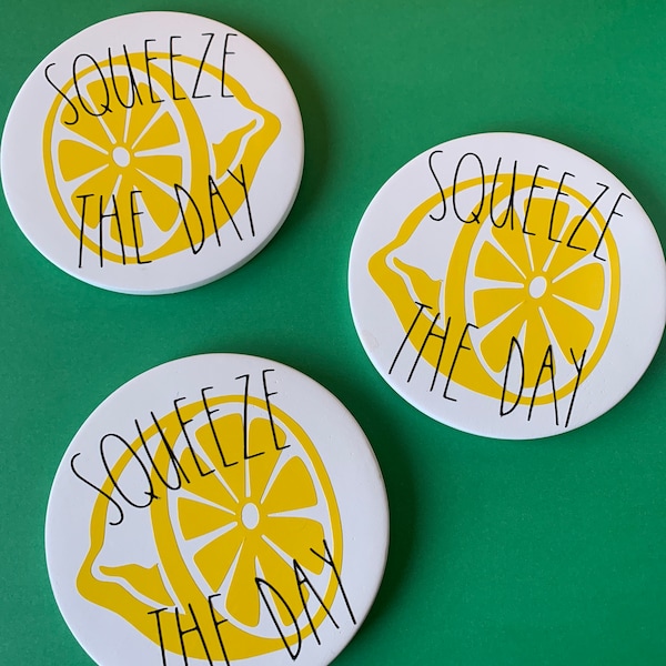Lemon Coasters Etsy