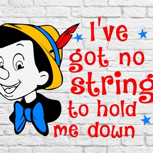 Pinocchio Vinyl Decal/Kids room/ Yeti Decal/ glass Block Decal/ Car Decal