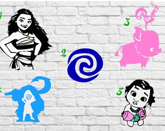 Moana Decals/Vinyl Decal/Kids room