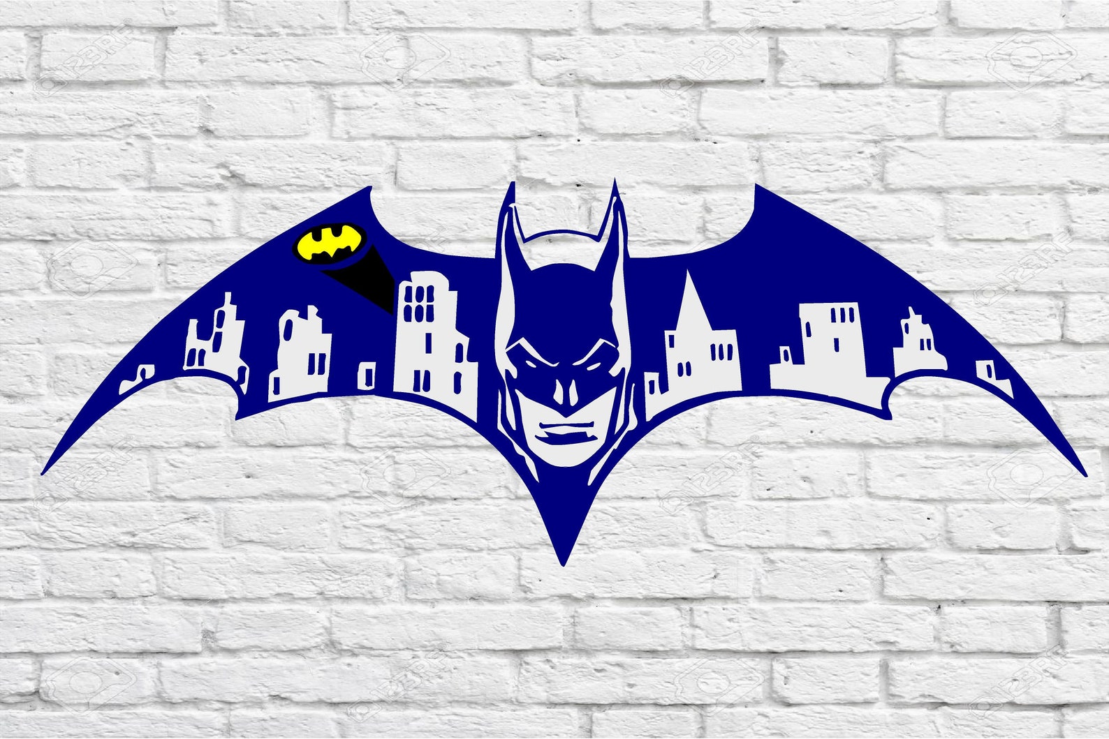 Batman Vinyl Decal/Kids room/ Yeti Decal/ glass Block Decal/ Etsy