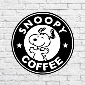 Snoopy Coffee /Vinyl Decal/Kids room/ Yeti Decal/ glass Block Decal/ Car Decal