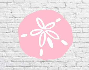 Sand Dollar Decal/Vinyl Decal/Kids room/ yeti Decal/ glass block decal/ Car Decal