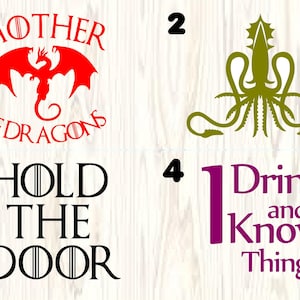 Thrones Decals/Vinyl Decal/Kids room/ Yeti Decal/ glass Block Decal/ Car Decal/ Christmas Decal