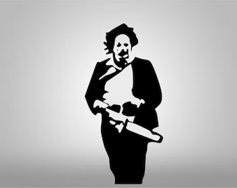 chainsaw decal -Vinyl Decal/Kids room/ Yeti Decal/ glass Block Decal/ Car Decal