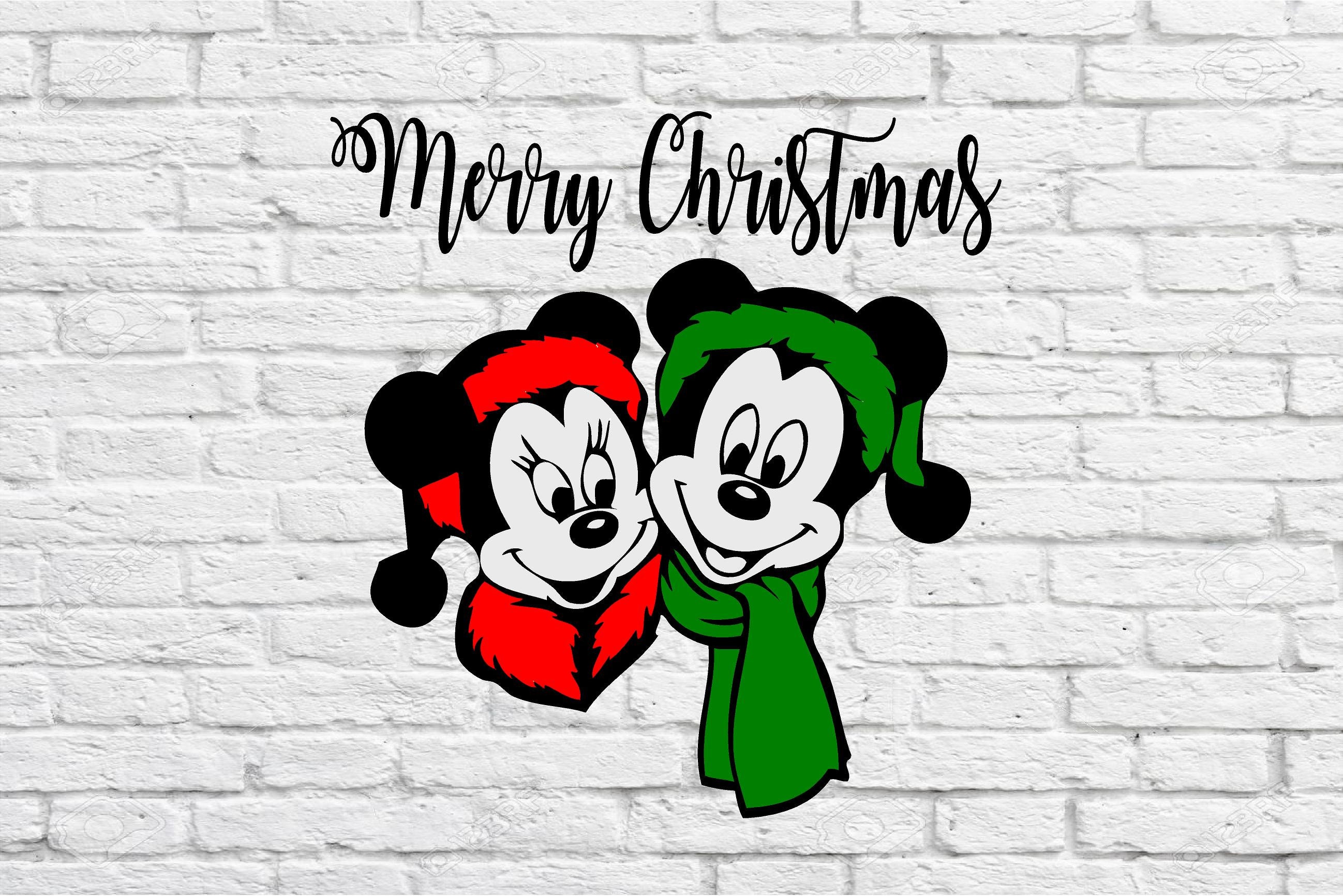 Minnie and Mickey Christmas Decal /vinyl Decal/kids Room/ Yeti Etsy