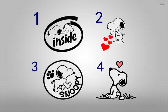 SNOOPY 3rd Listing Decals/vinyl Decal/kids Room/ Yeti Decal/ Glass Block  Decal/ Car Decal 
