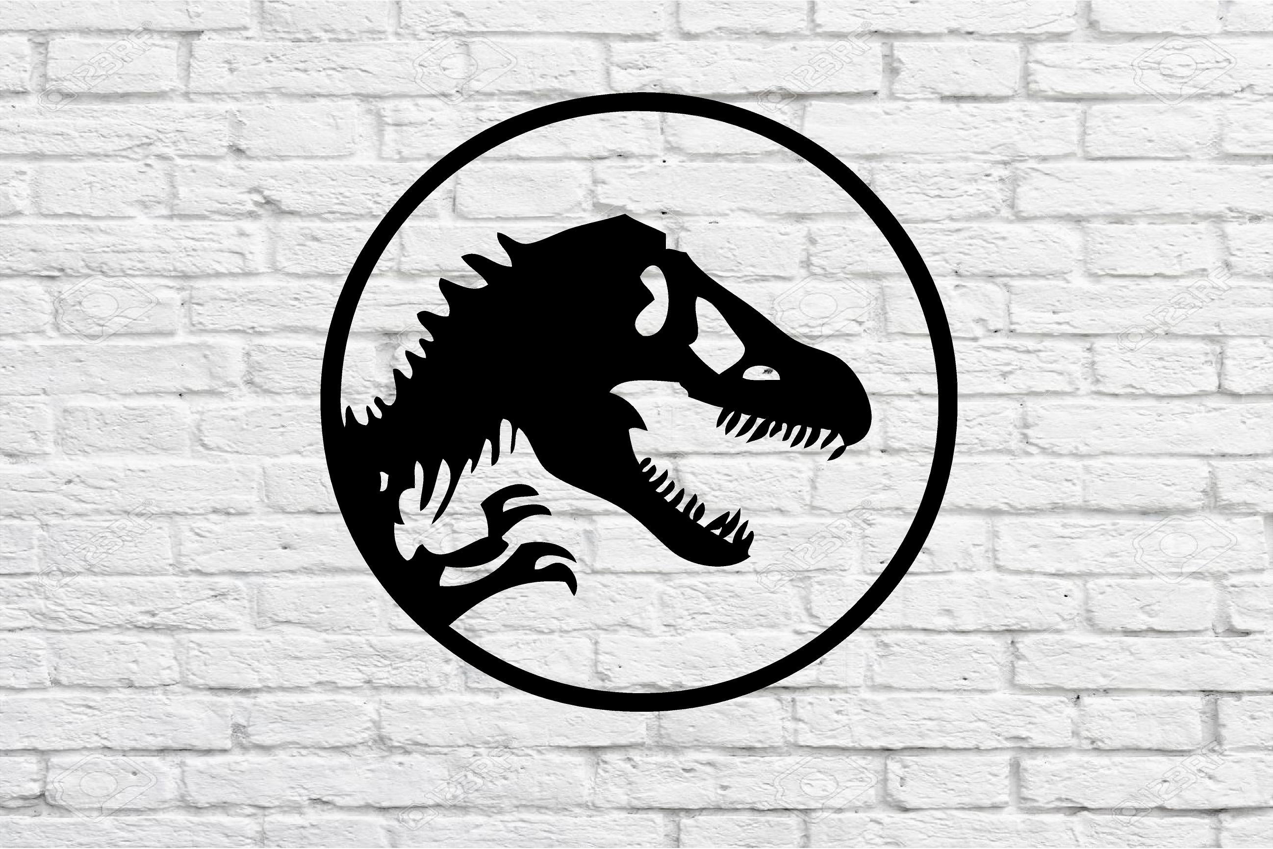Jurassic park decal /Vinyl Decal/Kids room/ Yeti Decal/ glass Block Decal/ Car Decal