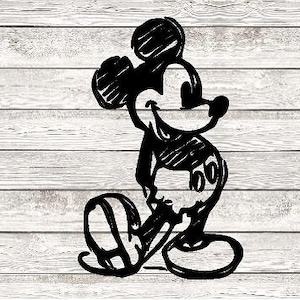 Cute drawn Mickey Decal /Vinyl Decal/Kids room/ Yeti Decal/ glass Block Decal/ Car Decal
