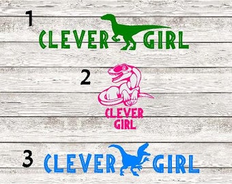 Girl Dinosaur decals- choose your style and color