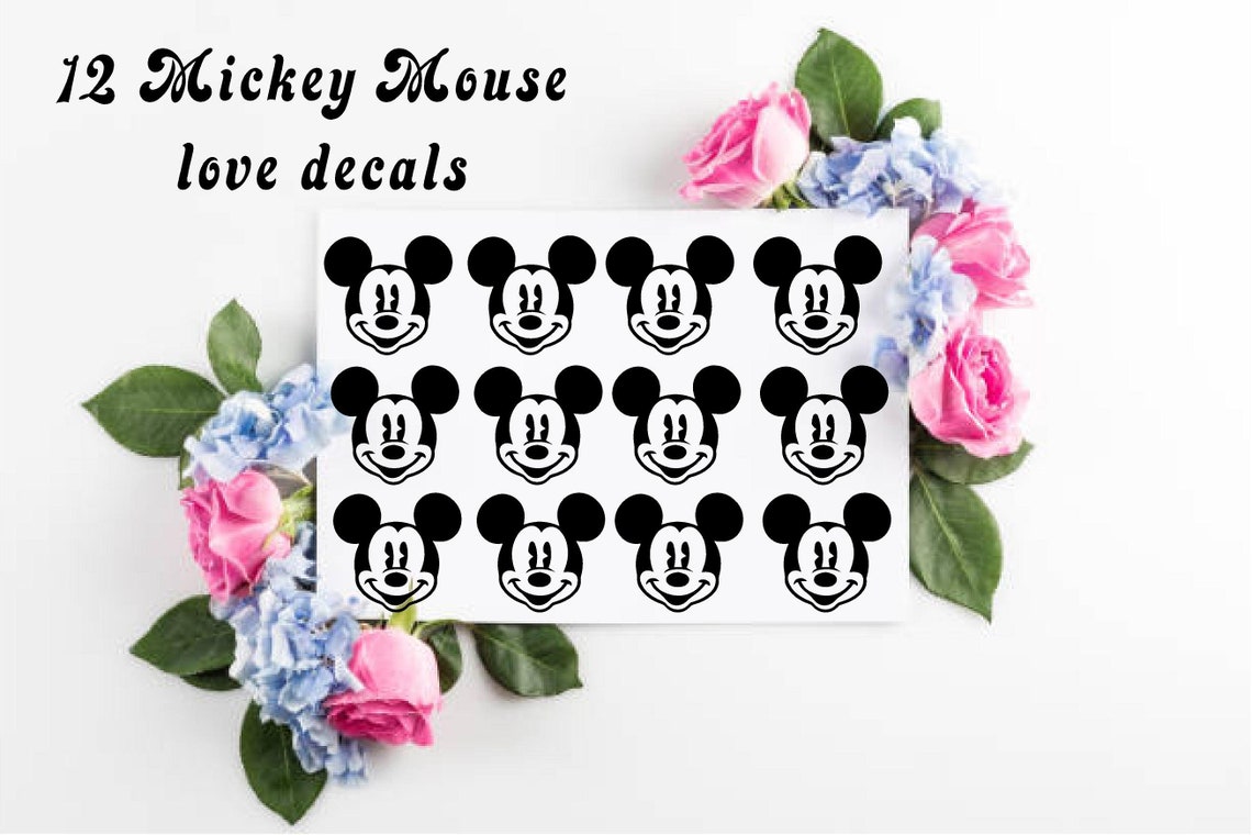 Disney Mickey Mouse Decals Set of 12 Vinyl Decals Super Etsy
