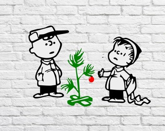 Charlie brown Holiday decal /Vinyl Decal/Kids room/ Yeti Decal/ glass Block Decal/ Car Decal