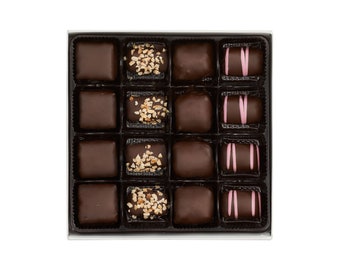 Chocolate Gift Box, Fresh Handcrafted Assorted Chocolates, Kosher Dairy Free. 16 Pc.