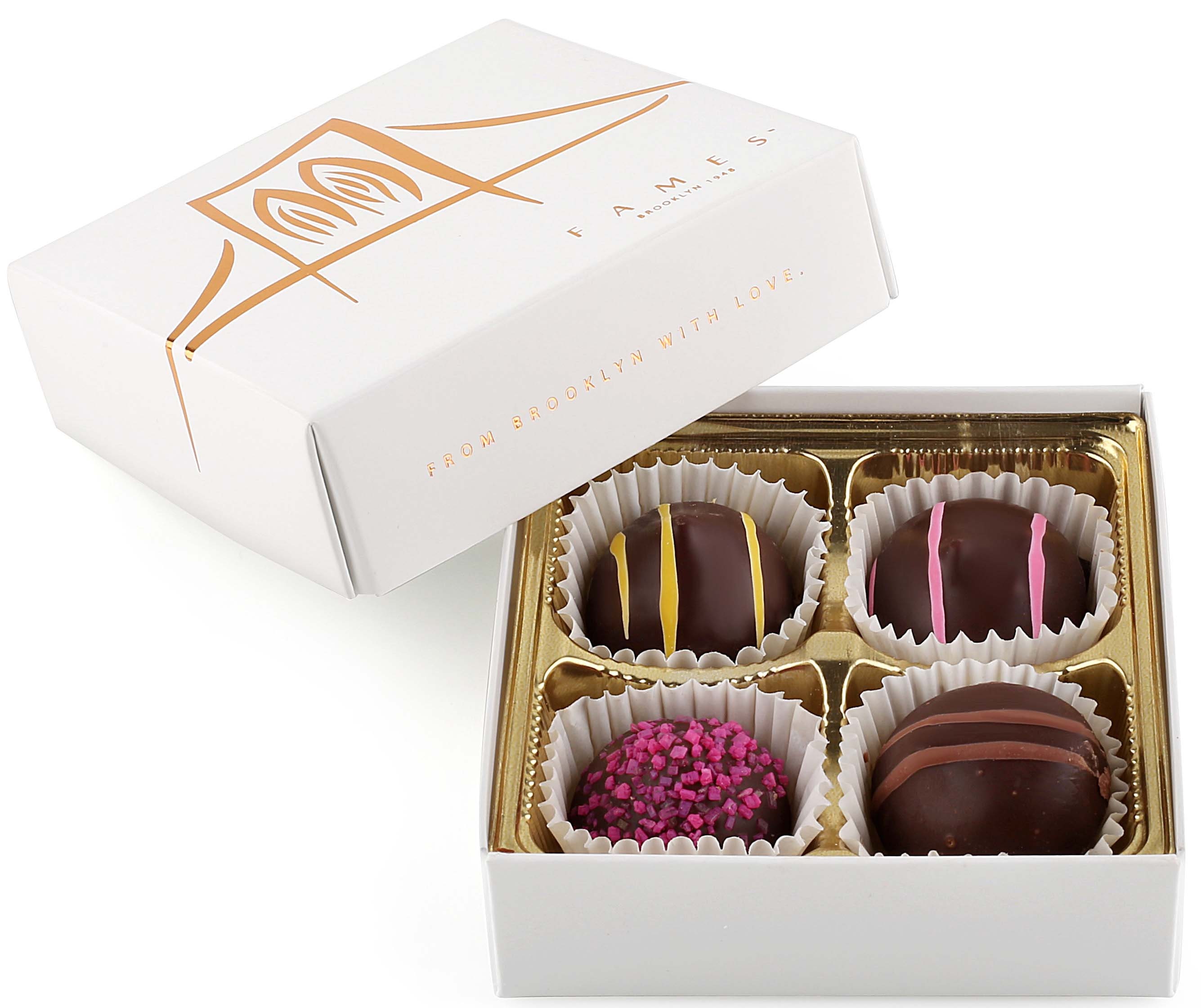 4 Piece Clear Chocolate Gift Box