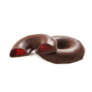 Chocolate Covered Jelly Rings, 1 Pound, Kosher Dairy Free.