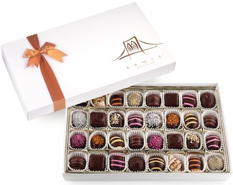 32 Piece Kosher Chocolate Gift Box - Luxury Set of Dairy Free Chocolates. Big Assorted Chocolate Gift Box.