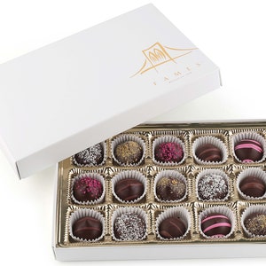Chocolate Gift Box, Luxury Dairy Free Kosher Chocolates for Every Occasion. 15 Piece. With Matching Ribbon.