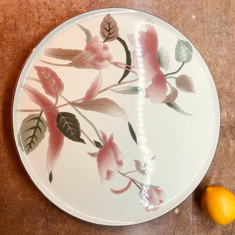 Mikasa Continental SILK FLOWERS Cake Plate Serving Platter 12 Etsy