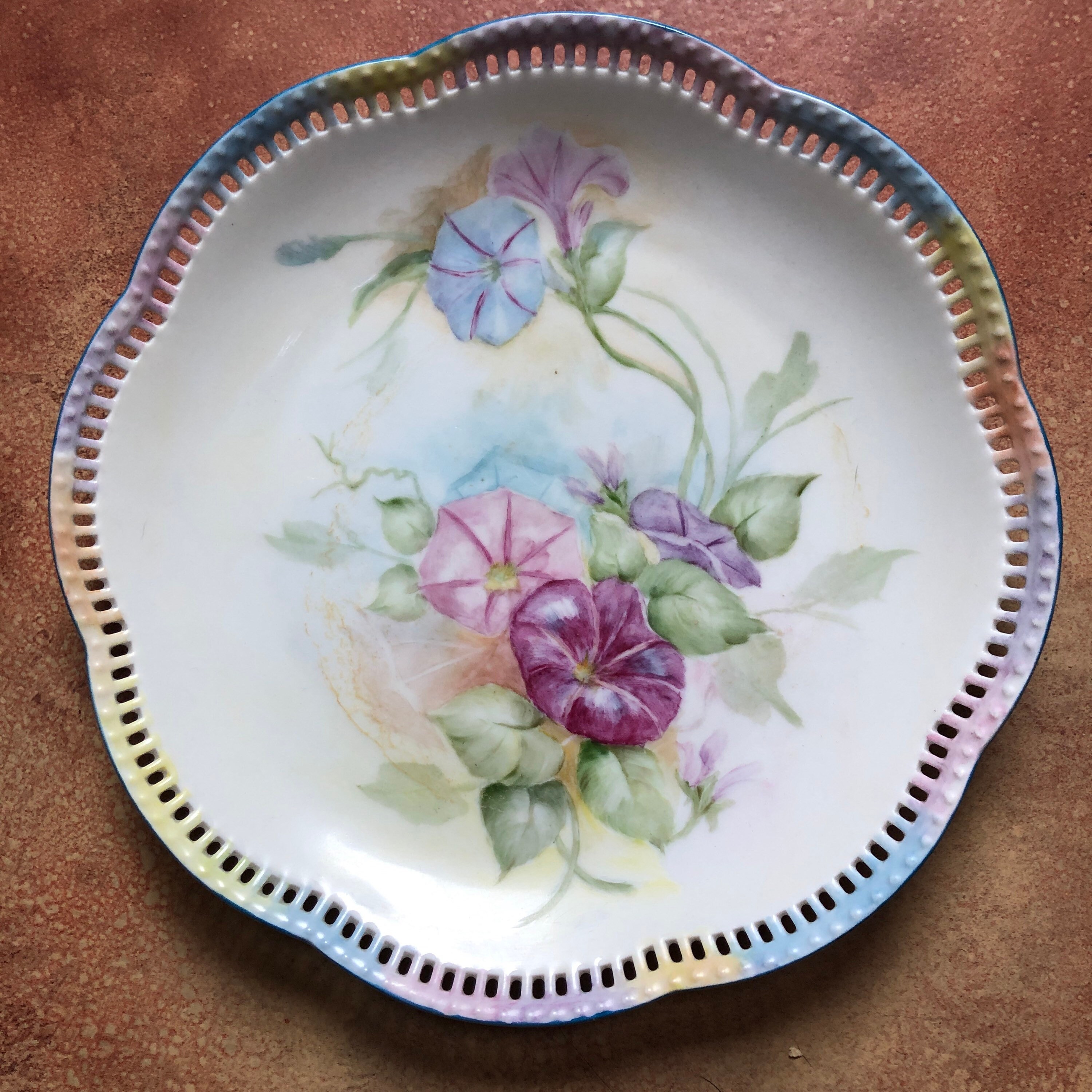 Vintage Signed Artisan Hand Painted Porcelain plate With Etsy