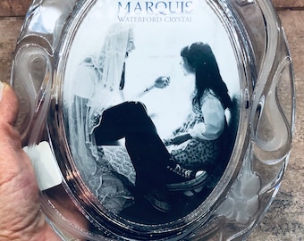 Vintage new with label Marquis Waterford Crystal oval picture frame