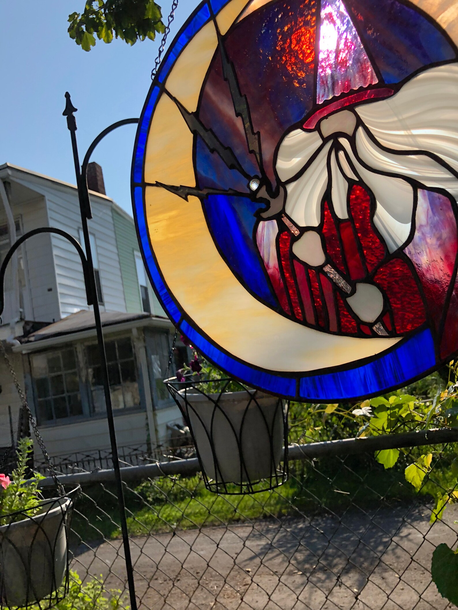 Customizable Stained Glass Wizard with wand Etsy