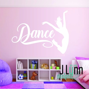 Dance Wall Decal Vinyl Sticker Studio Art Girls Bedroom Decor Dancer Love to Dance Lettering Wall Decor Dancing