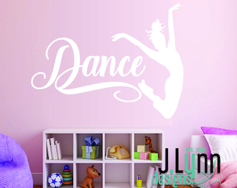Dance Wall Decal Vinyl Sticker Studio Art Girls Bedroom Decor Dancer Love to Dance Lettering Wall Decor Dancing