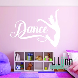 Dance Wall Decal Vinyl Sticker Studio Art Girls Bedroom Decor Dancer Love to Dance Lettering Wall Mural Dancing PRIORITY SHIP