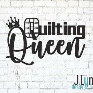 Quilting Queen Car Decal Quilt Vinyl Sticker Sewing Crafting Needle Point I Love to Quilt Sew Knitting Patchwork Crocheting DIY Craft