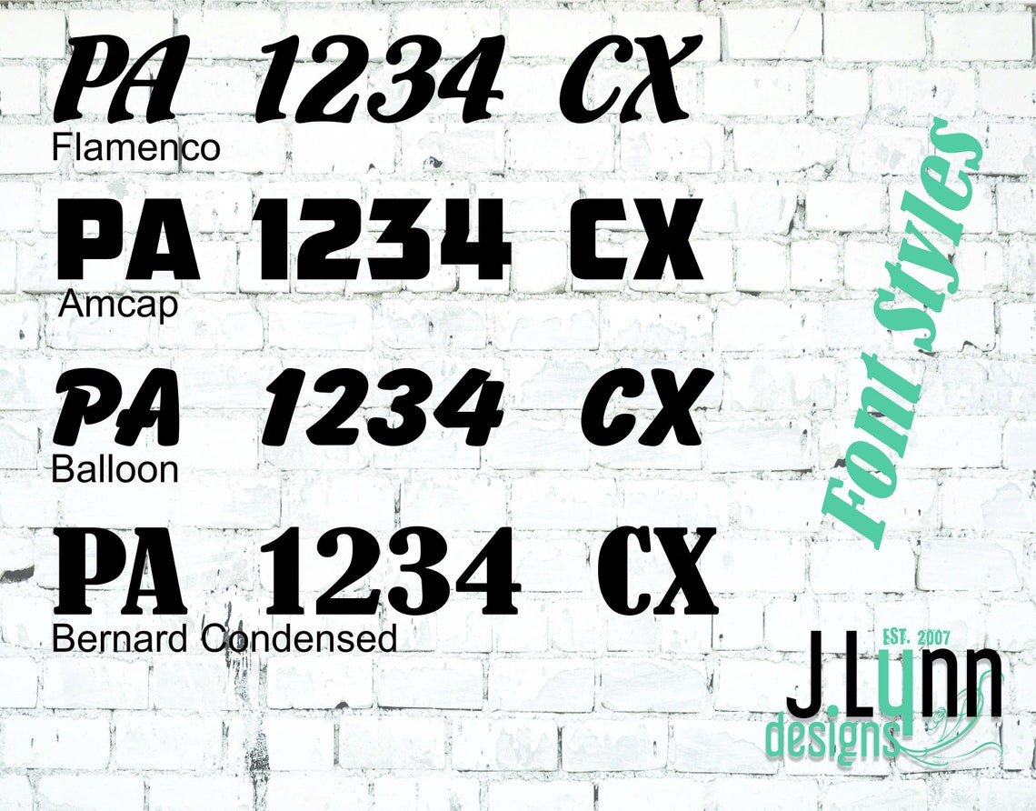 Custom Boat Registration Numbers Decals 3x 22 Vinyl Stickers Pontoon Wake Ski Boat Yacht Cruiser