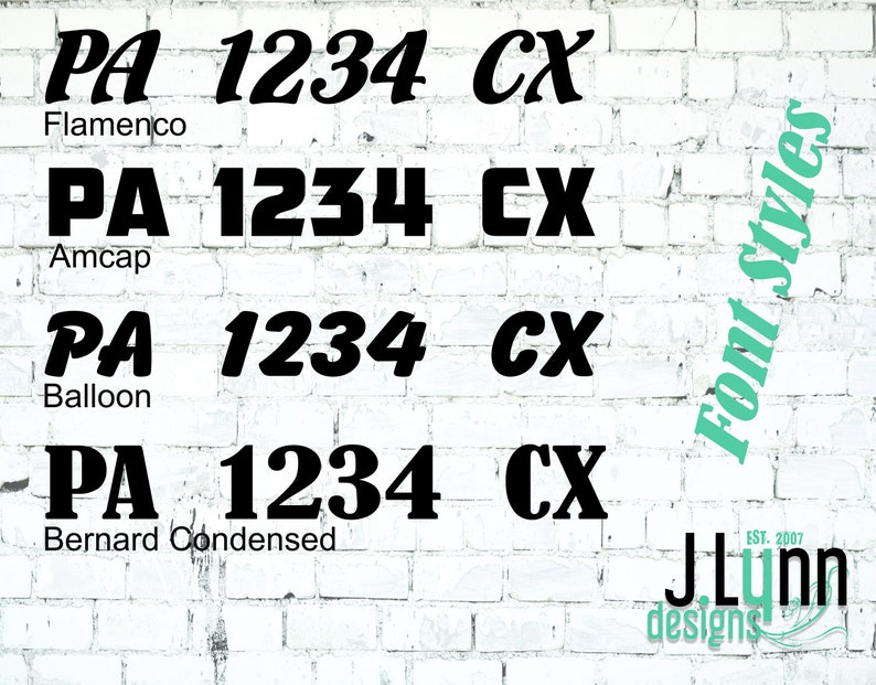 Custom Boat Registration Numbers Decals 3x 22 Vinyl Stickers Pontoon