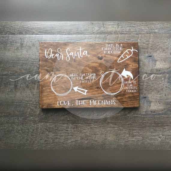 Dear Santa Milk N Cookie Tray Etsy
