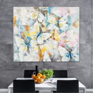 Original Colorful Abstract Butterfly Painting Original Abstract Butterfly Oil Painting on Canvas Textured Painting Large Modern Wall Art