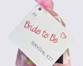 My Bride-to-Be Survival Kit | Pre-Wedding Gift • Bride Gift • Wedding Countdown • Hen Do Party Surprise