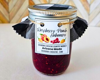 Raspberry Peach Habanero Jam