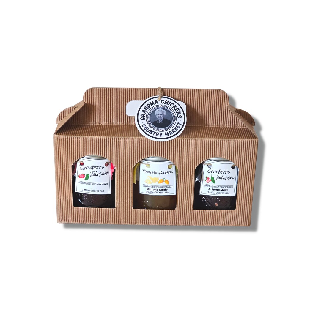 Homemade Jam Gift Set Box Your Choice of Three Flavors Etsy
